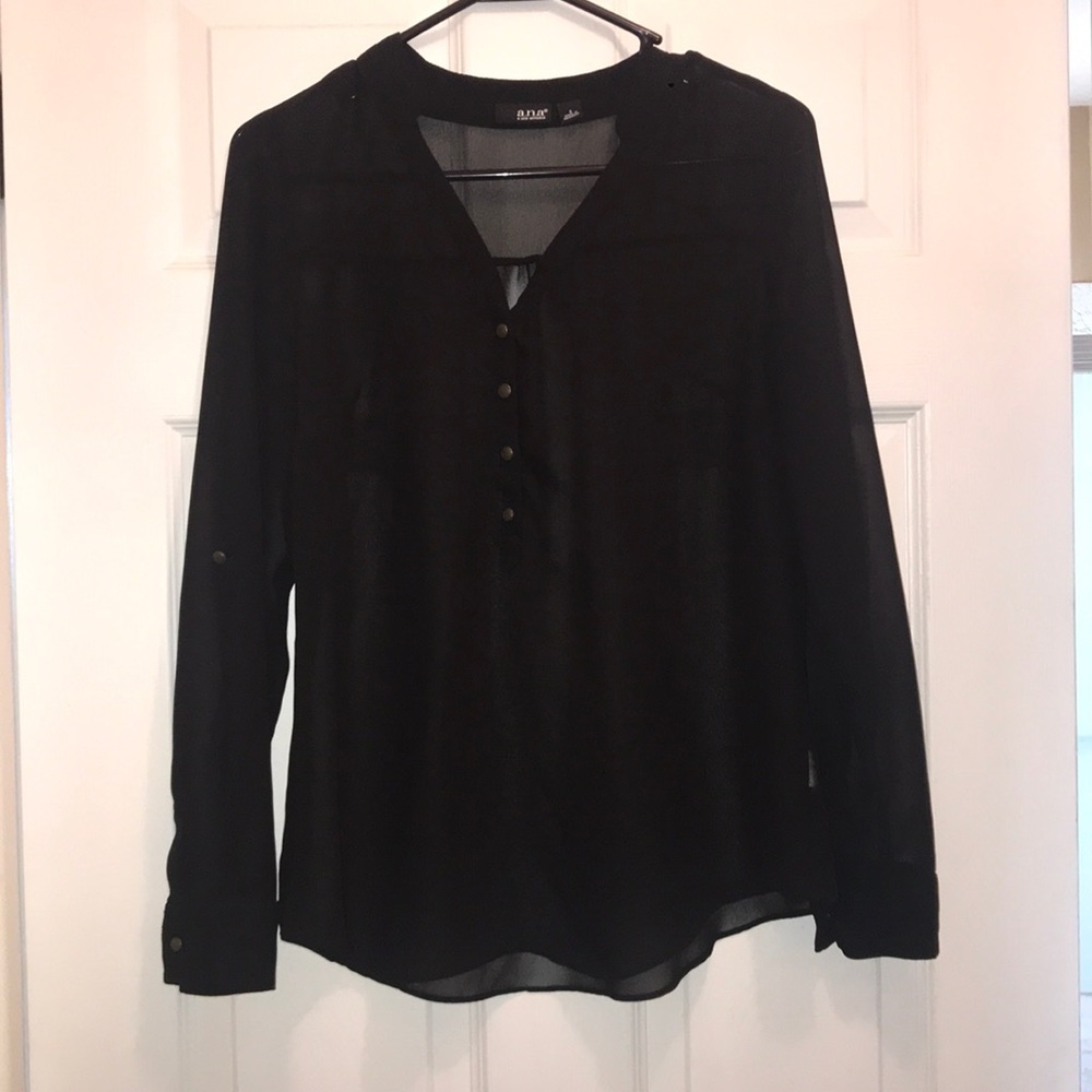 Black chiffon shirt